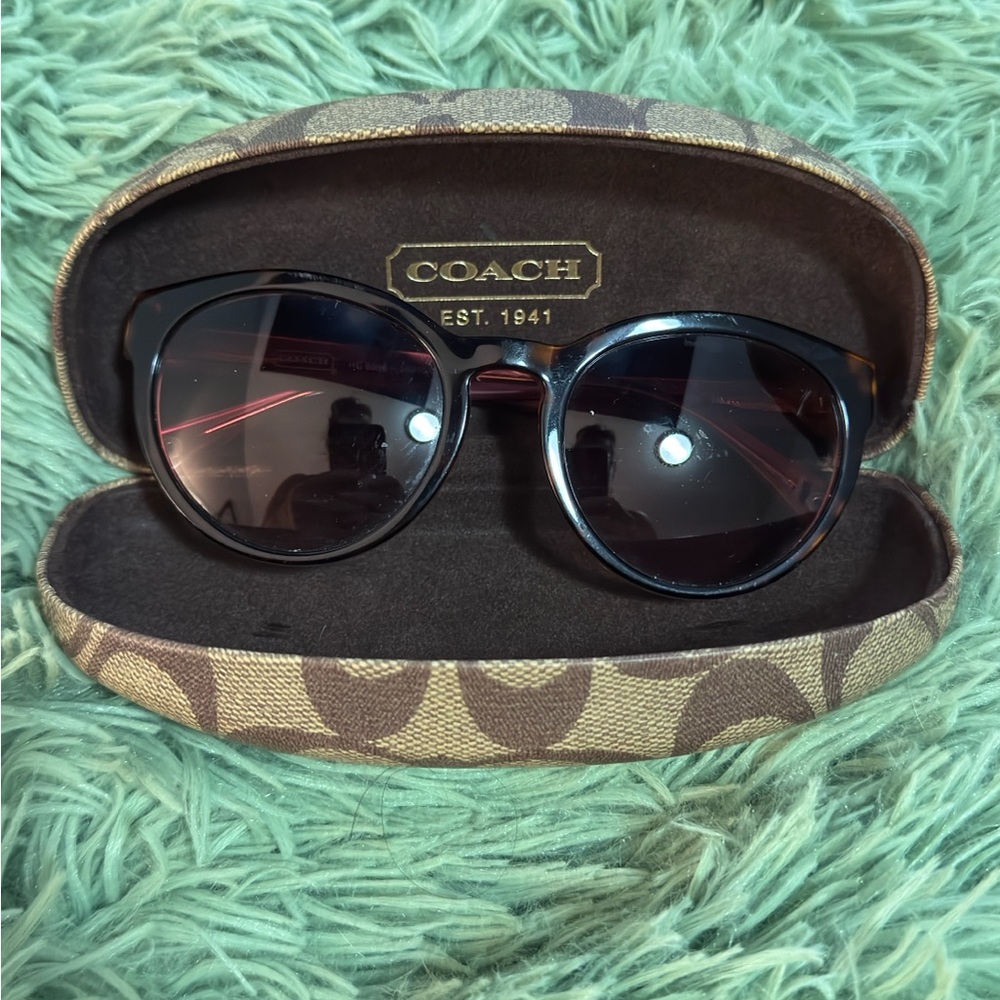 Coach Brown and Black Sunglasses with Case